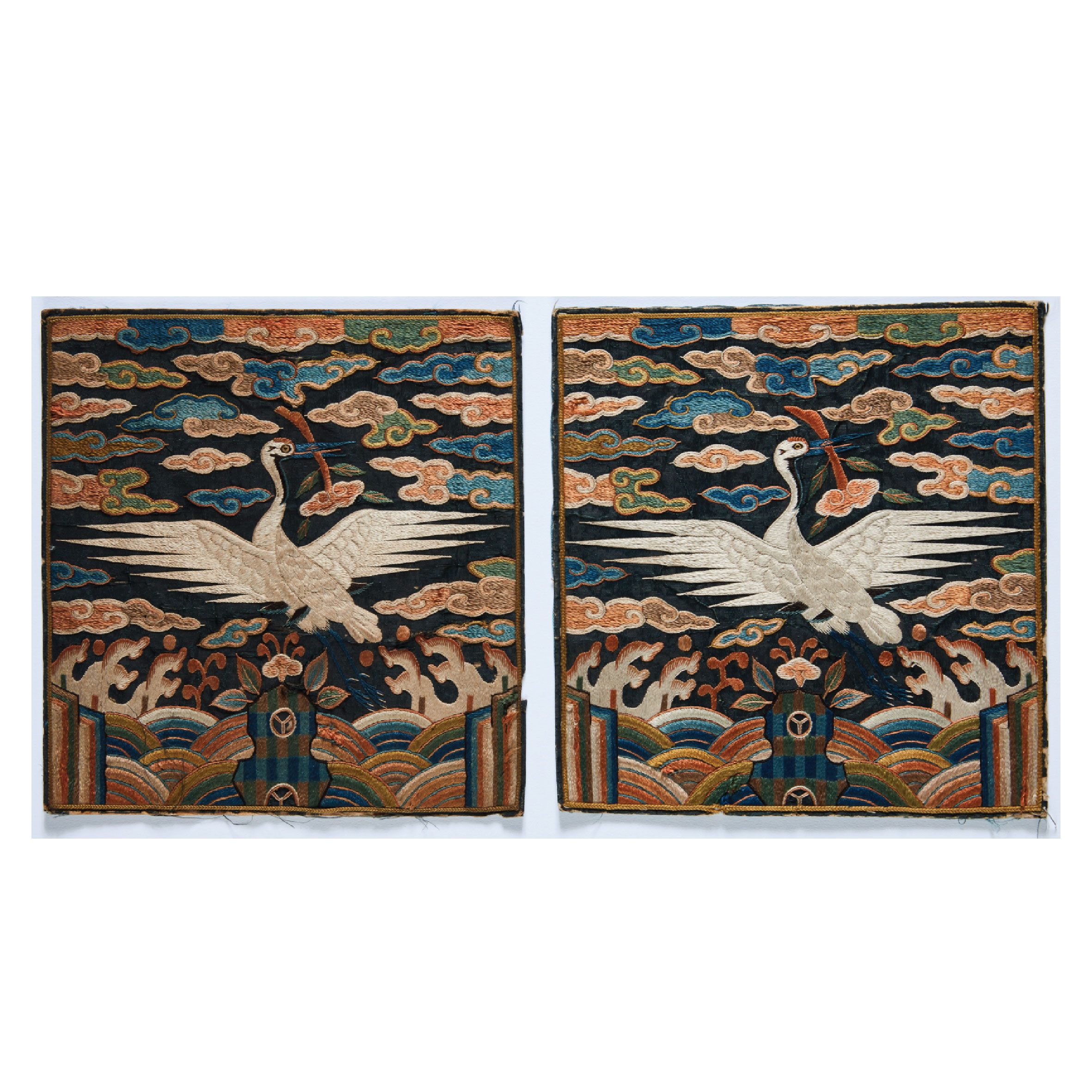 Insignia Badge Featuring a Crane